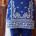 Royal Blue Embroidered 3-Piece Kids Set - Image 3