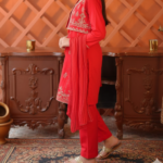 Royal Embroidered Koti-Style 3-Piece Suit for Kids - Image 3