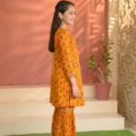 Elegant Embroidered Kids Angrakha Frock Suit – Festive Edition - Image 4