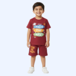 Ride The Wave Kids Maroon set