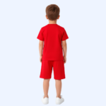 Just Smile Kids Red Summer T-Shirt & Shorts Set - Image 2