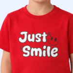 Just Smile Kids Red Summer T-Shirt & Shorts Set - Image 3
