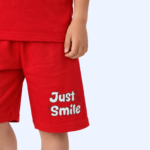 Just Smile Kids Red Summer T-Shirt & Shorts Set - Image 4