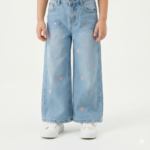 Blossom Love Embroidered Girls Jeans - Image 2